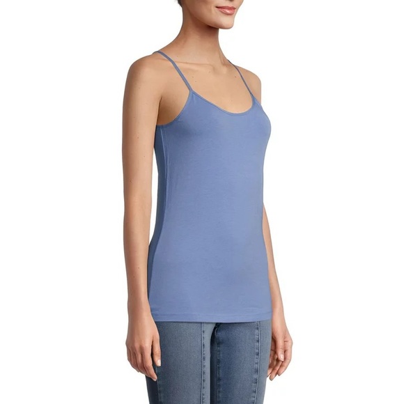 Time and Tru Tops - New Woman’s Sky Blue Time and Tru Minimalist Athletic Plain Cami Tank Top